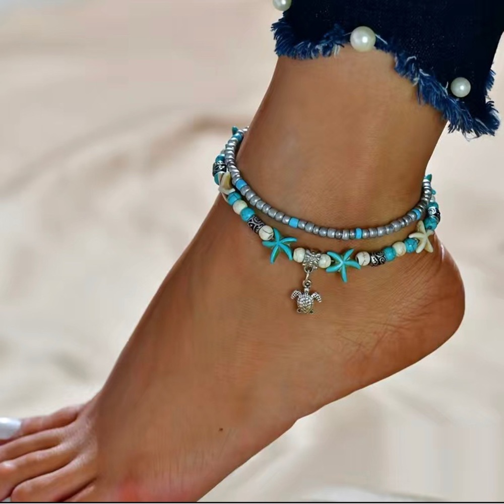 The Cathy Boho Turtle Anklet